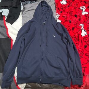 Polo Ralph Lauren Blue Zip Up Hoodie